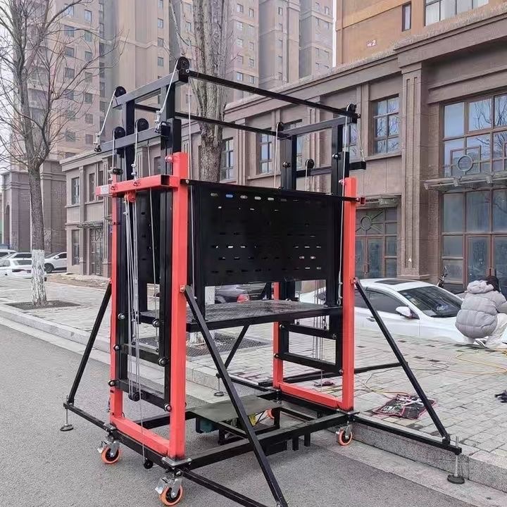 [Fornecimento direto do fabricante] Elevador de controle remoto duplo novo andaime elétrico móvel dobrável elevador interno e externo